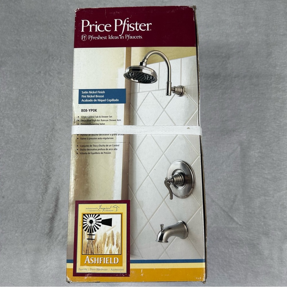 Ashfield Satin Nickel Shower Faucet Set